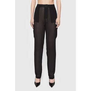 Rebecca Minkoff Presley Sheer Cargo Pants | Black | Size 6